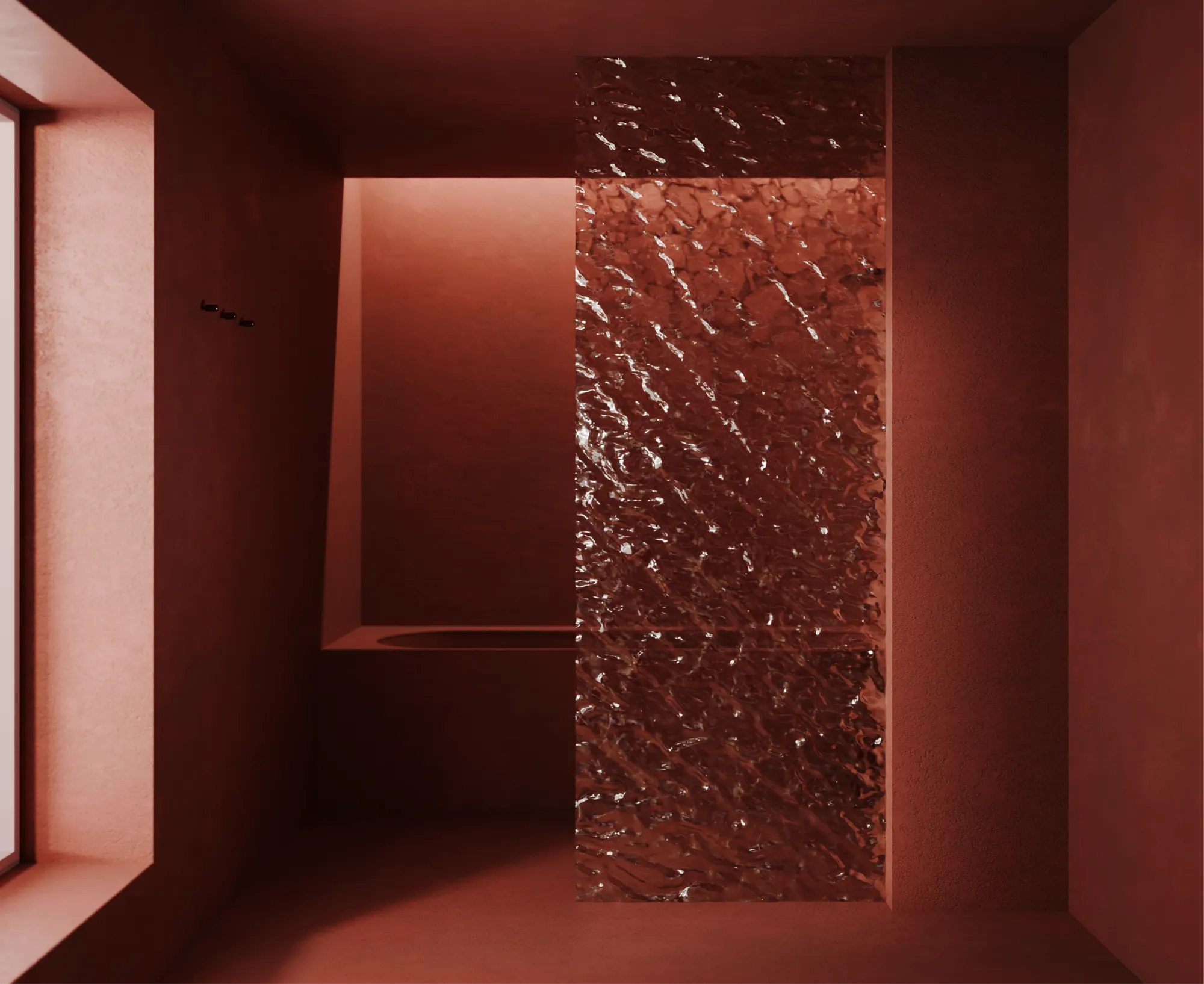 Red bathroom — Elis Monsport